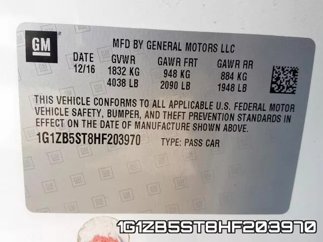 1G1ZB5ST8HF203970 фото 2
