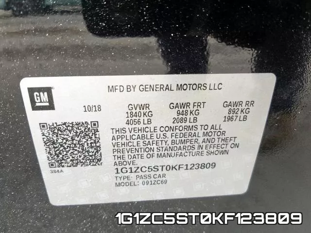 1G1ZC5ST0KF123809 фото 2
