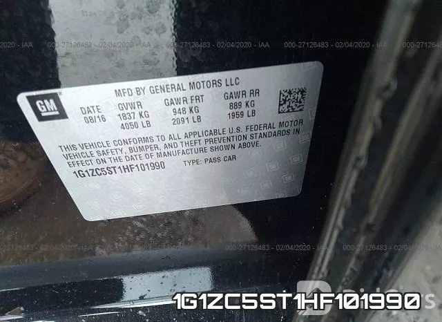 1G1ZC5ST1HF101990 фото 10