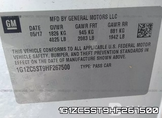 1G1ZC5ST9HF267500 фото 10