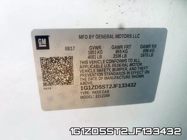 1G1ZD5ST2JF133432 фото 2