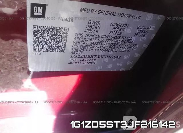 1G1ZD5ST3JF216142 фото 10