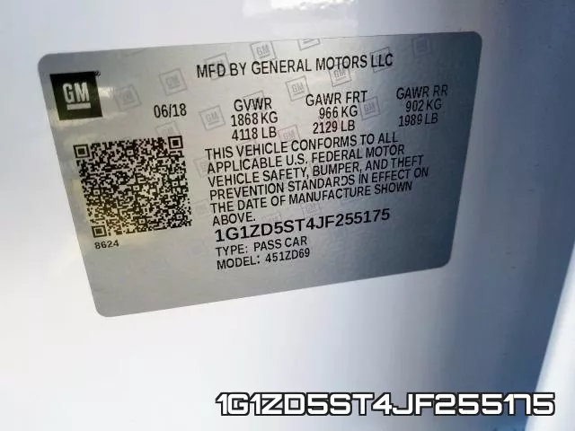 1G1ZD5ST4JF255175 фото 2