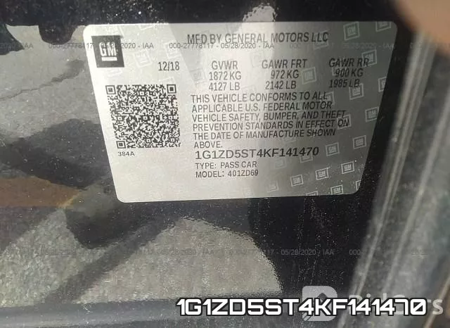 1G1ZD5ST4KF141470 фото 10