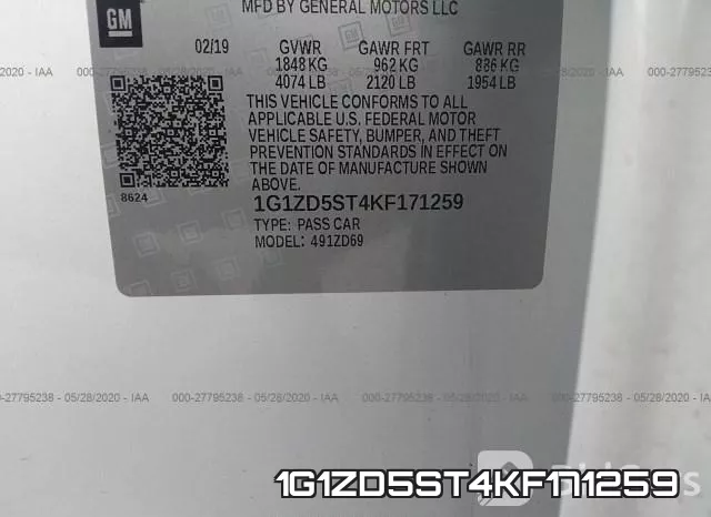 1G1ZD5ST4KF171259 фото 10