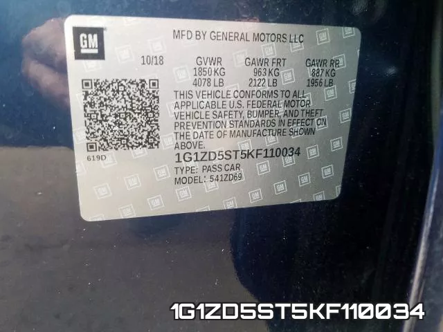 1G1ZD5ST5KF110034 фото 2
