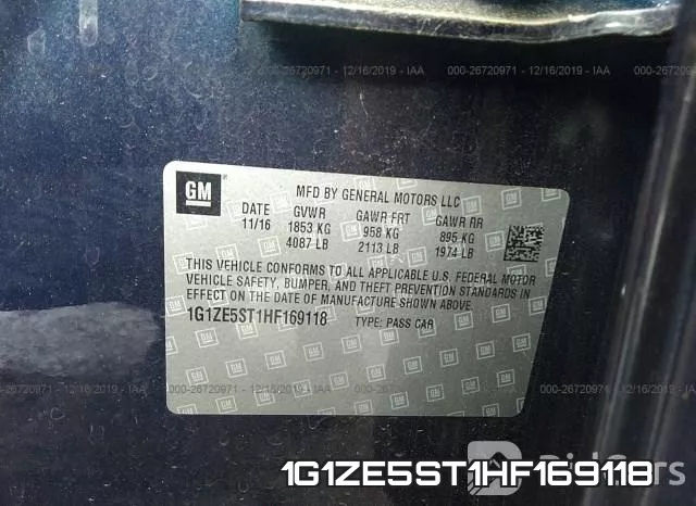 1G1ZE5ST1HF169118 фото 10