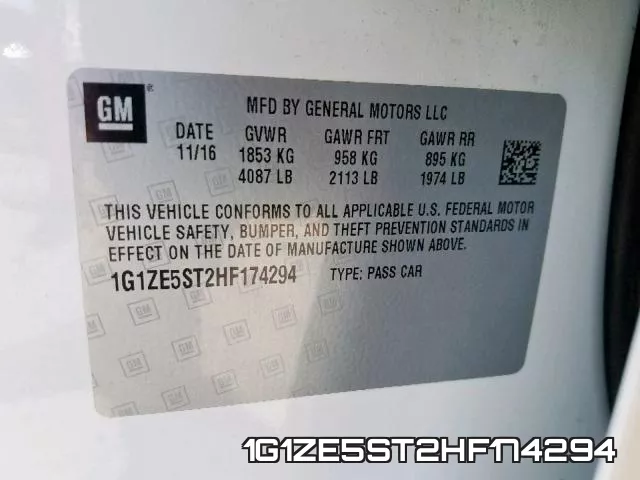 1G1ZE5ST2HF174294 фото 2