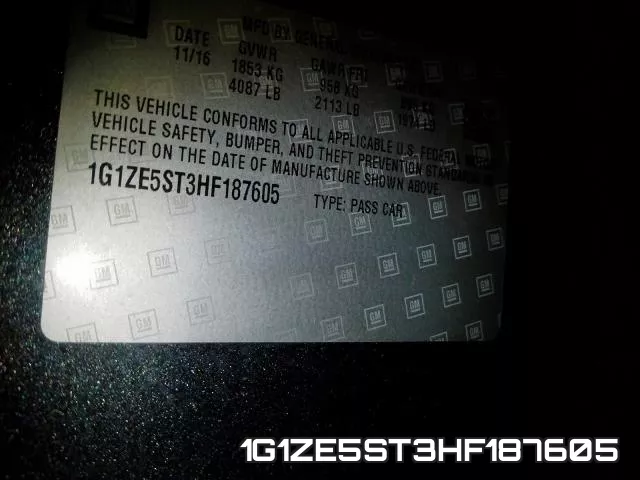 1G1ZE5ST3HF187605 фото 2