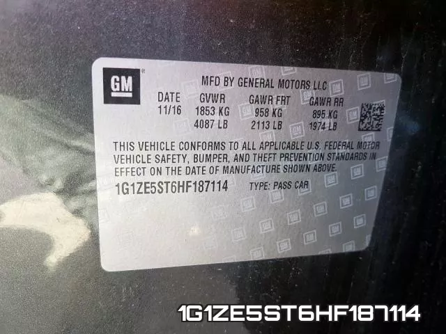 1G1ZE5ST6HF187114 фото 2