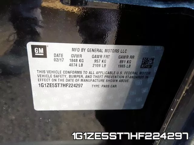 1G1ZE5ST7HF224297 фото 2