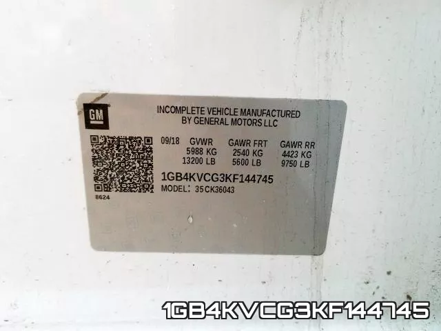 1GB4KVCG3KF144745 фото 2