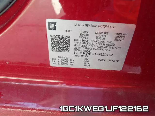 1GC1KWEG1JF122162 фото 2