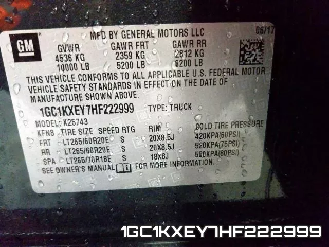1GC1KXEY7HF222999 фото 2