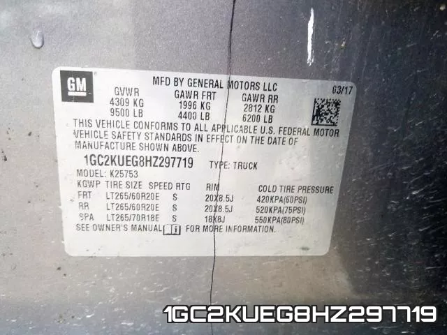 1GC2KUEG8HZ297719 фото 2