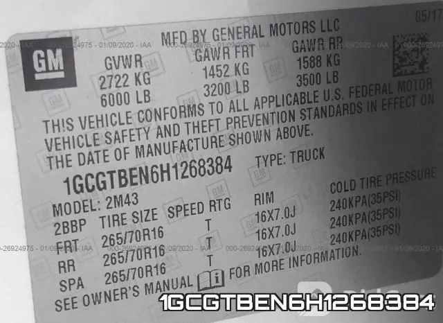 1GCGTBEN6H1268384 фото 10