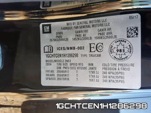 1GCHTCEN1H1286298 фото 2