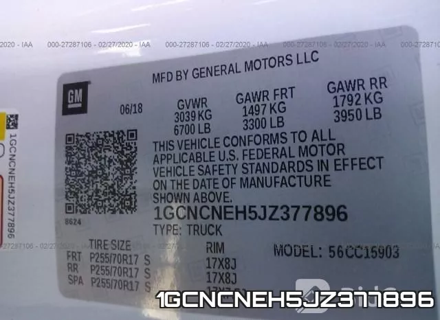 1GCNCNEH5JZ377896 фото 10