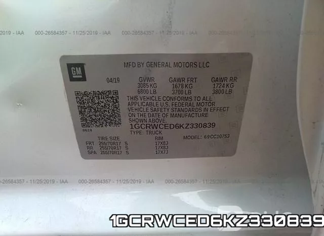 1GCRWCED6KZ330839 фото 10