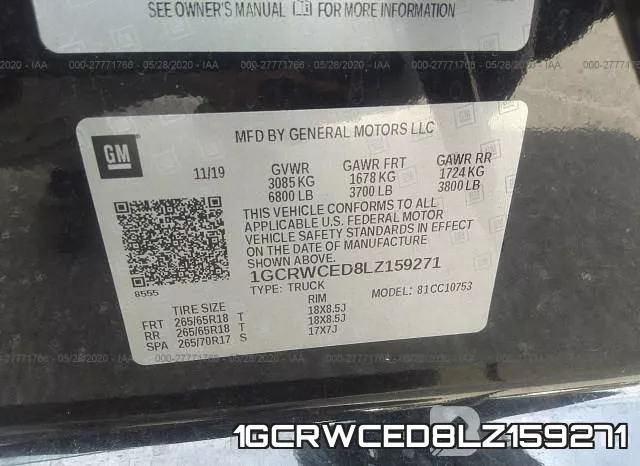 1GCRWCED8LZ159271 фото 10