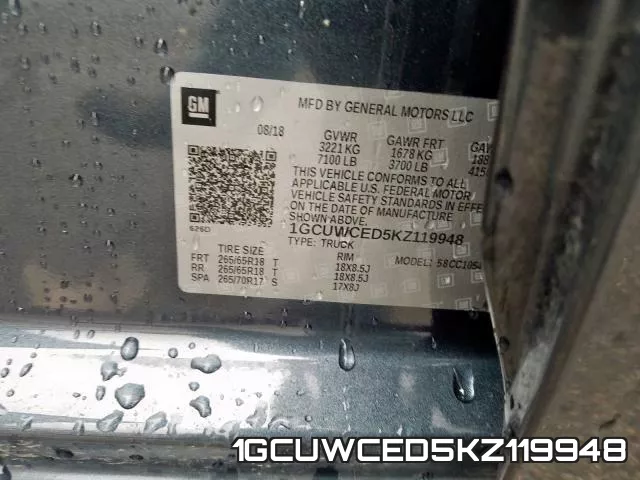 1GCUWCED5KZ119948 фото 2