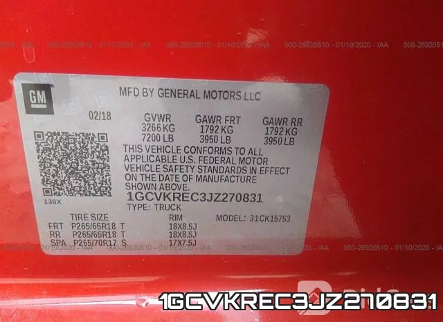 1GCVKREC3JZ270831 фото 10