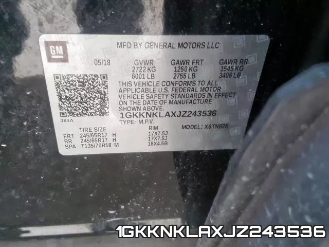 1GKKNKLAXJZ243536 фото 2