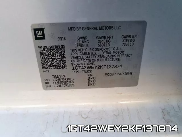1GT42WEY2KF137874 фото 2