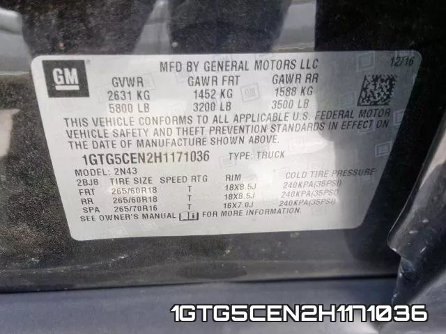 1GTG5CEN2H1171036 фото 2