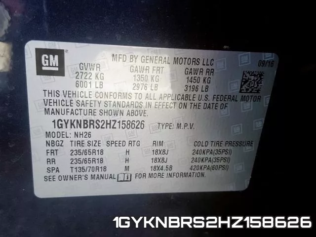 1GYKNBRS2HZ158626 фото 2