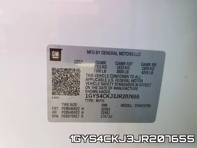 1GYS4CKJ3JR207655 фото 2