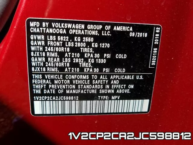 1V2CP2CA2JC598812 фото 2