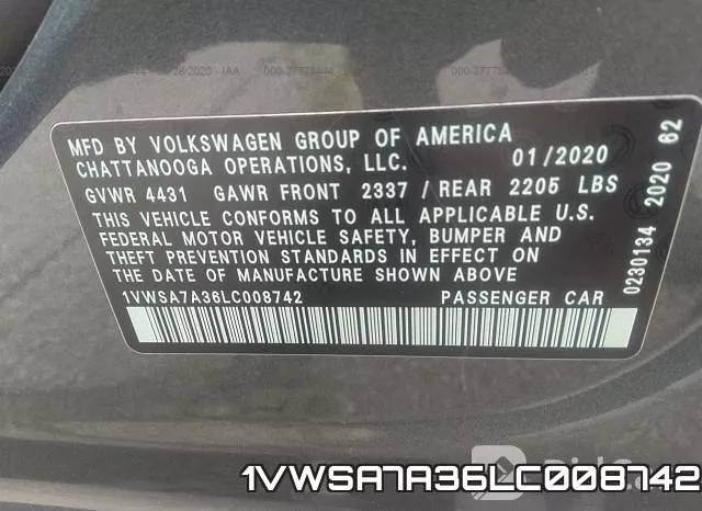 1VWSA7A36LC008742 фото 10