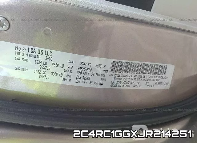 2C4RC1GGXJR214251 фото 10