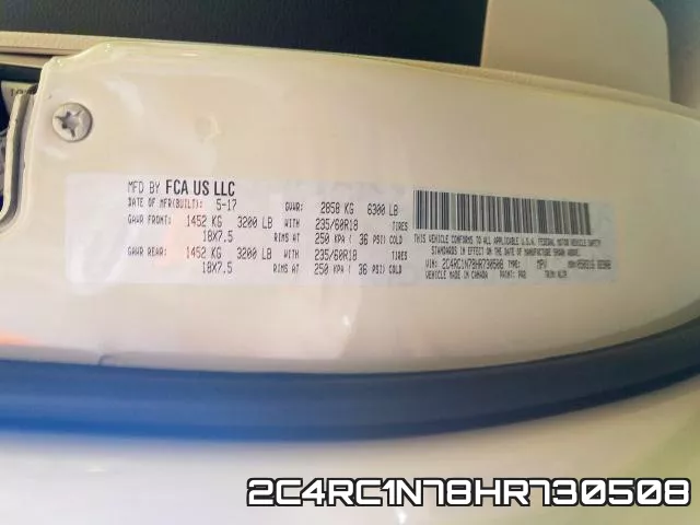 2C4RC1N78HR730508 фото 2