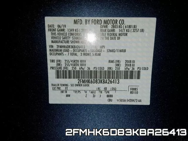 2FMHK6D83KBA26413 фото 2