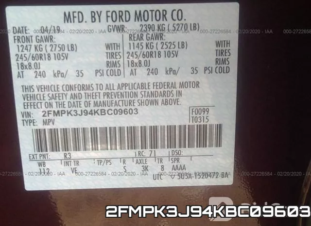 2FMPK3J94KBC09603 фото 10