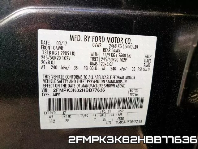 2FMPK3K82HBB77636 фото 2