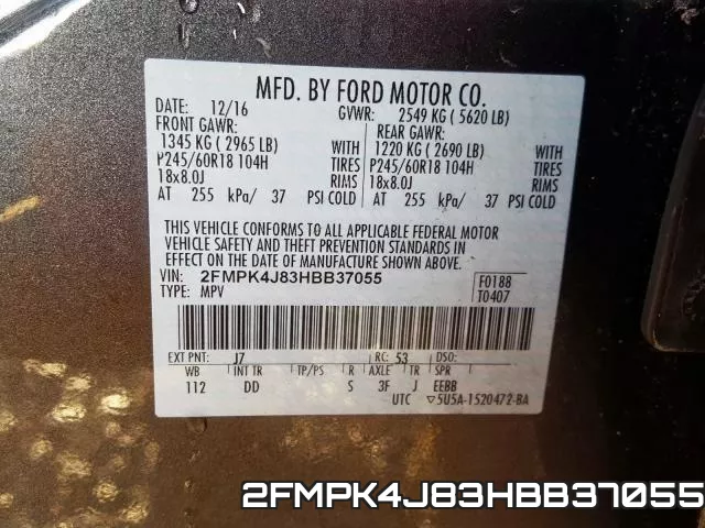 2FMPK4J83HBB37055 фото 2
