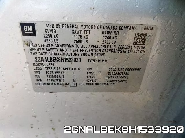 2GNALBEK8H1533920 фото 2