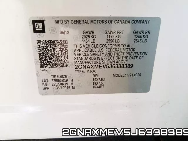 2GNAXMEV5J6338389 фото 2