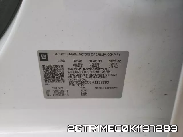 2GTR1MEC0K1137283 фото 2