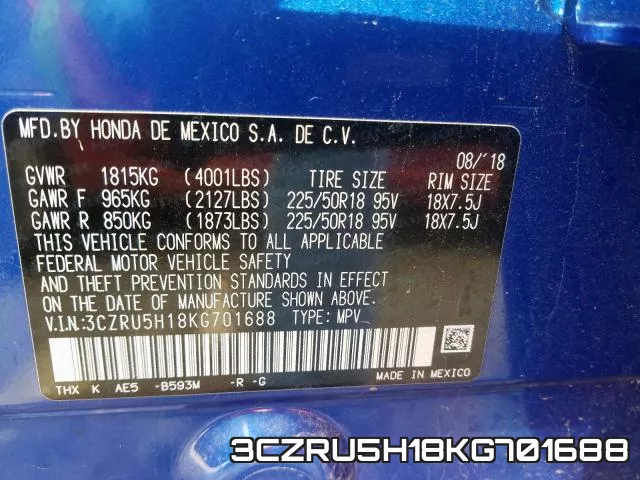 3CZRU5H18KG701688 фото 2