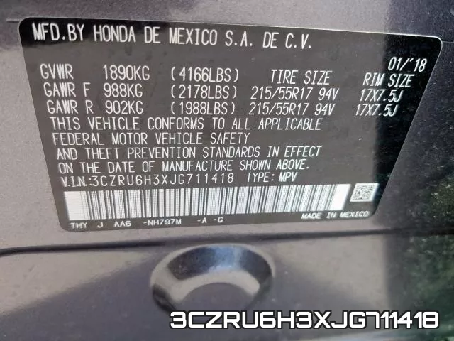 3CZRU6H3XJG711418 фото 2