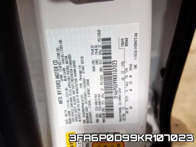 3FA6P0D99KR107023 фото 2