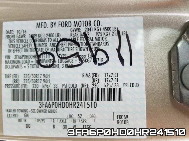 3FA6P0HD0HR241510 фото 2