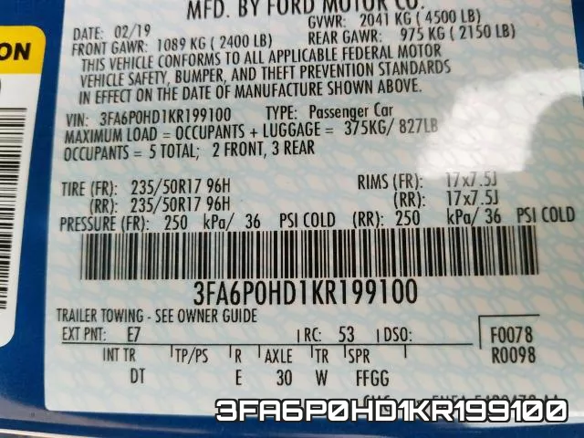 3FA6P0HD1KR199100 фото 2