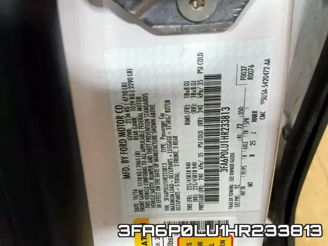 3FA6P0LU1HR233813 фото 2