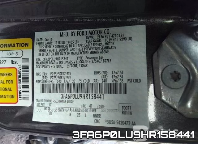 3FA6P0LU9HR158441 фото 10
