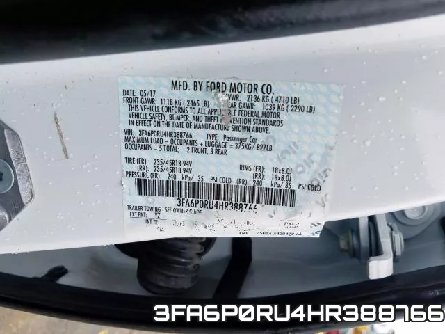 3FA6P0RU4HR388766 фото 2